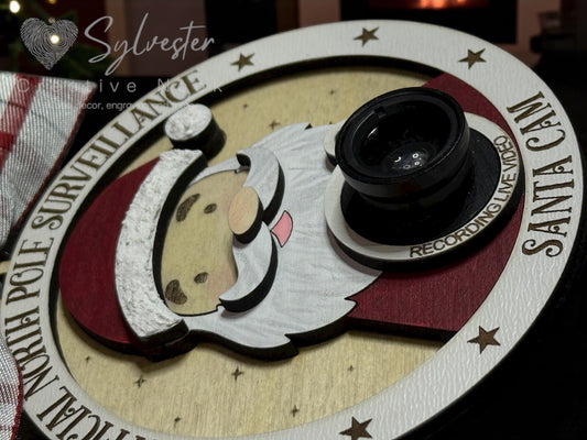 Santa Cam Ornament With Realistic Camera Lense