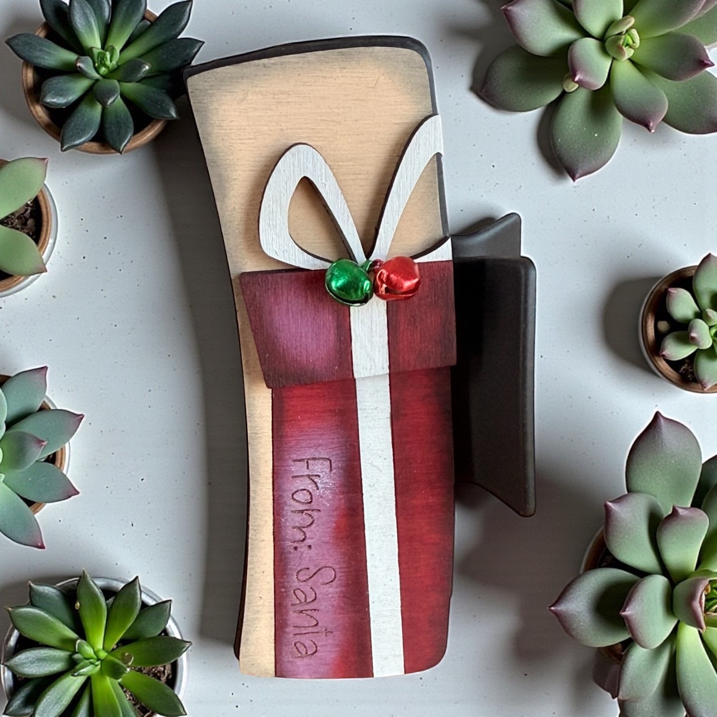 Hand painted 4.1 Inch Claw Hair Clip