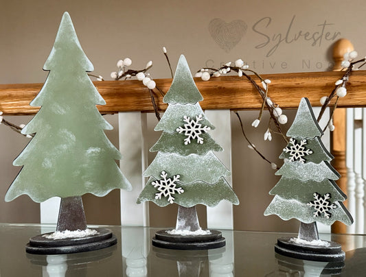 Christmas Tree Shelf Sitter Trio