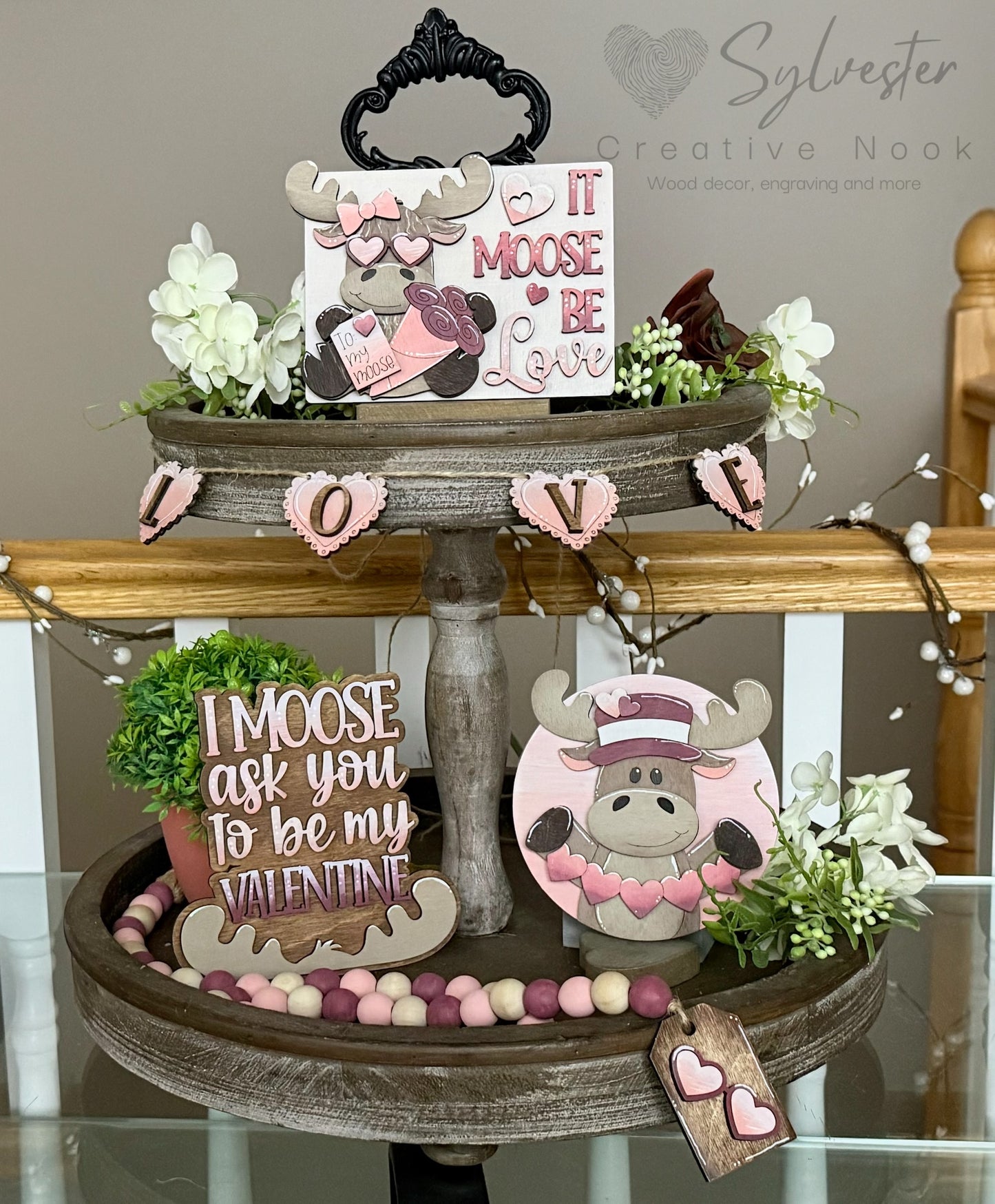 It Moose Be Love tiered tray accessory bundle