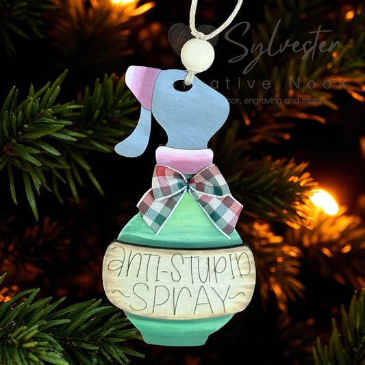 Elf Potion, Anti Stupid Spray, or Common Sense Spray Ornaments