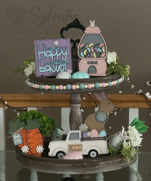 Easter Vintage Truck Tiered Tray Accessory Bundle