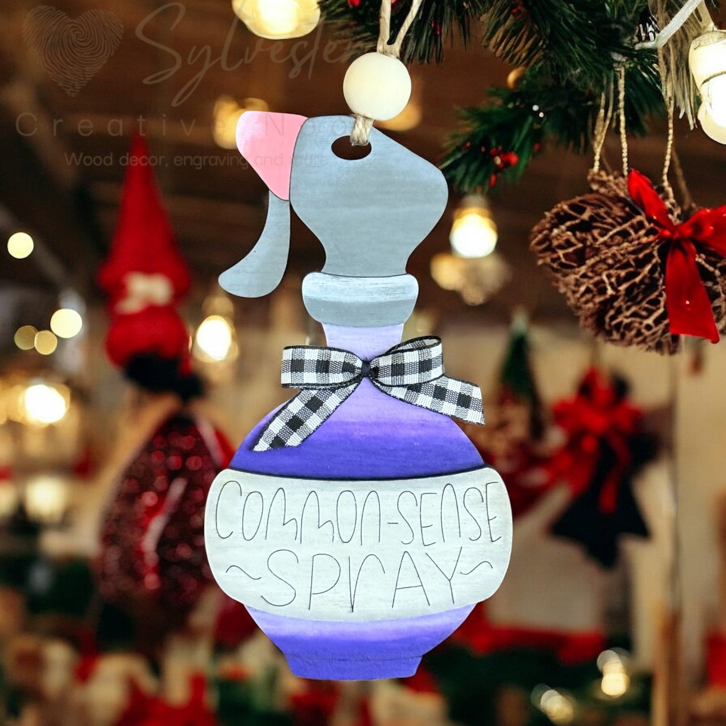 Elf Potion, Anti Stupid Spray, or Common Sense Spray Ornaments