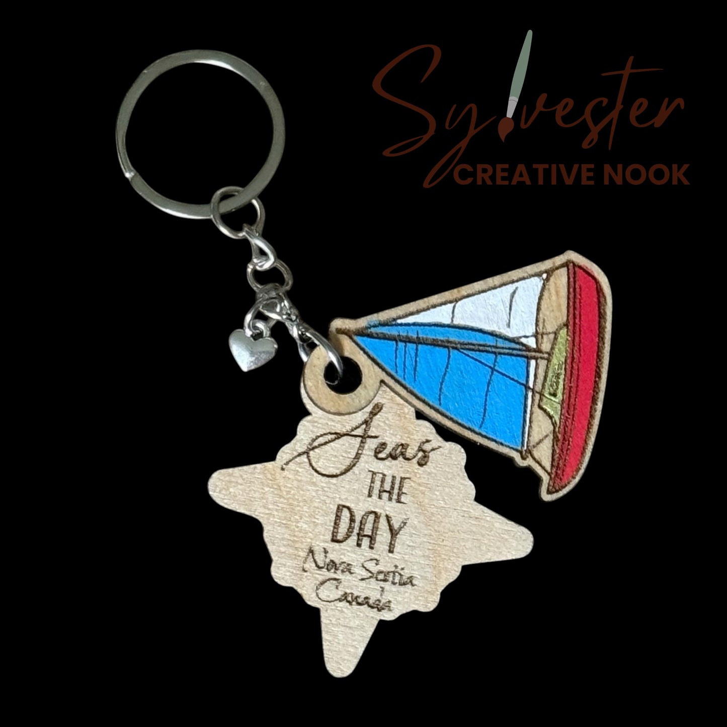 Hand painted wood keychains (multiple designs to chose from)