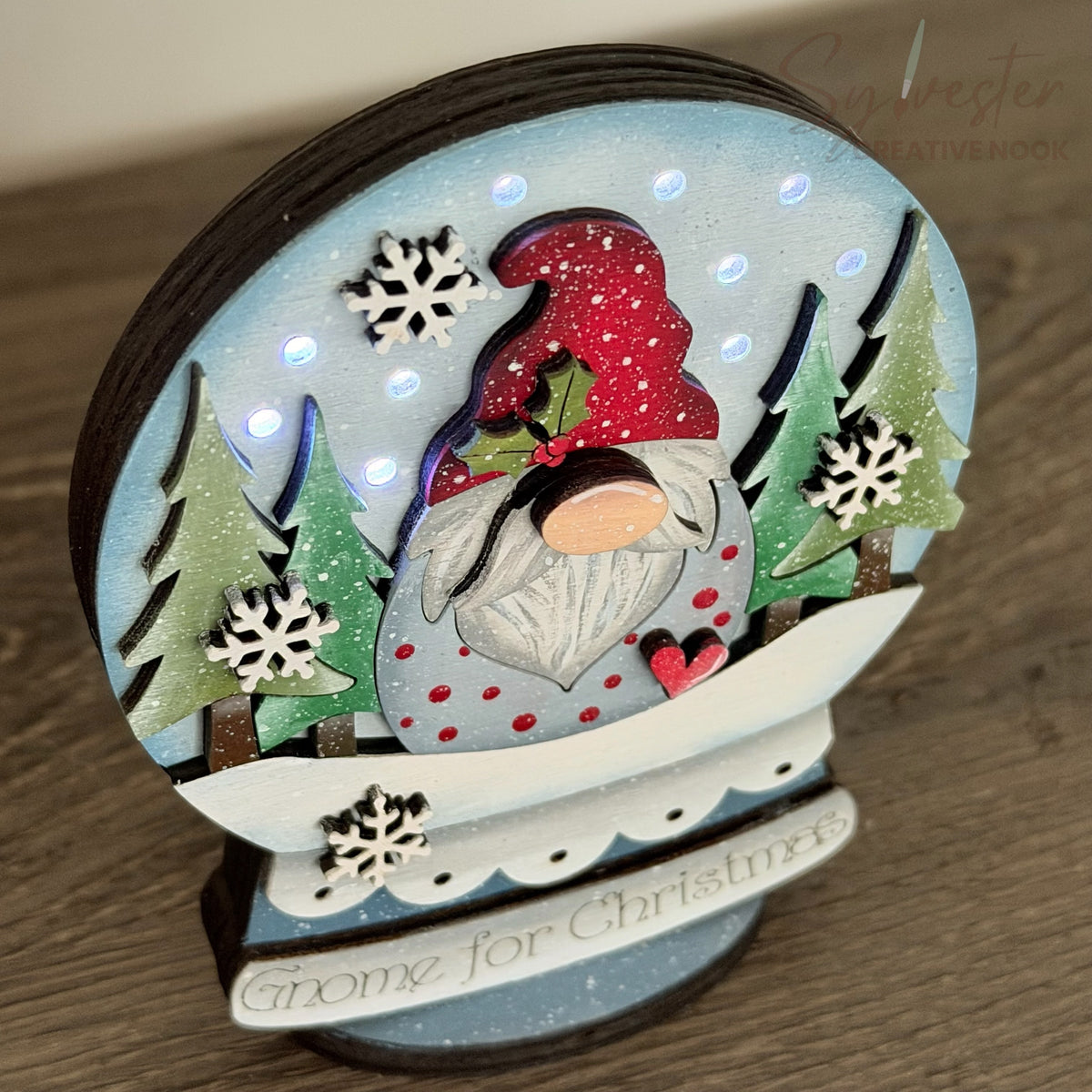 Ornament or Shelf Sitter Snow Globe/ Nova Scotia Made/ Nova Scotia Hand Painted