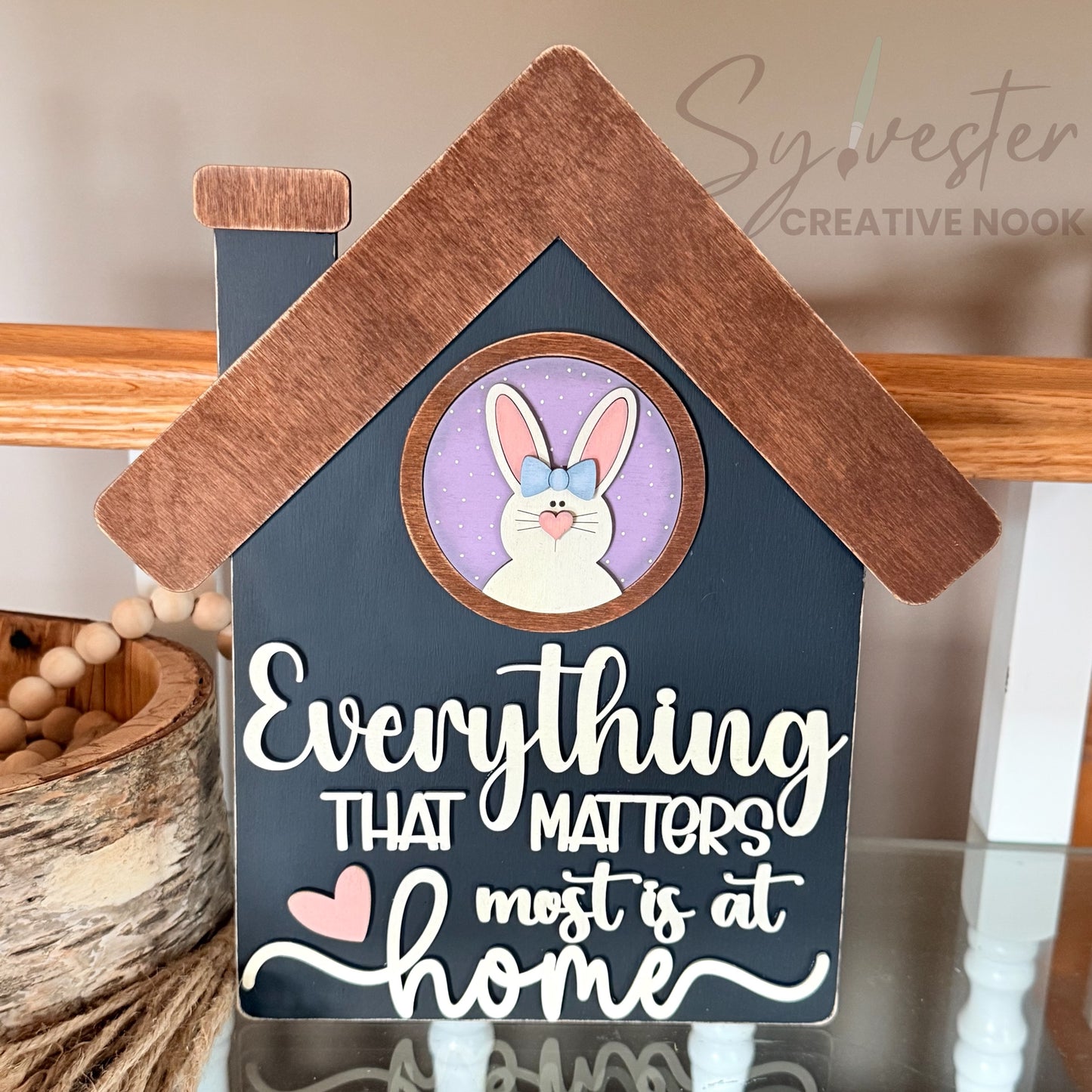 Hand Painted house interchangeable seasons house