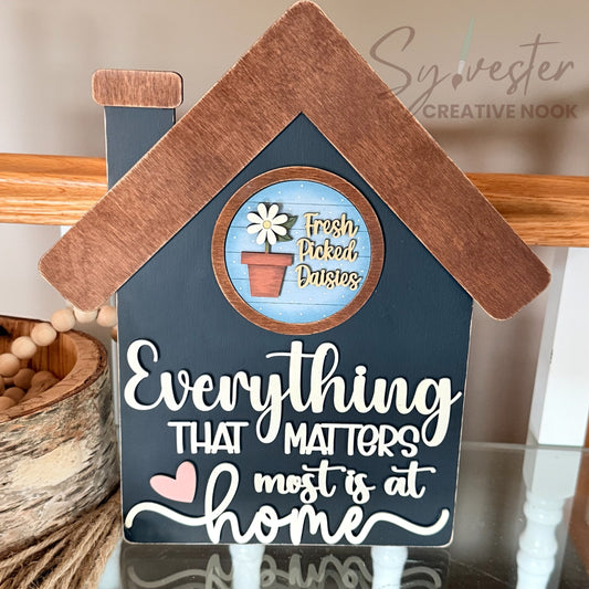 Hand Painted house interchangeable seasons house