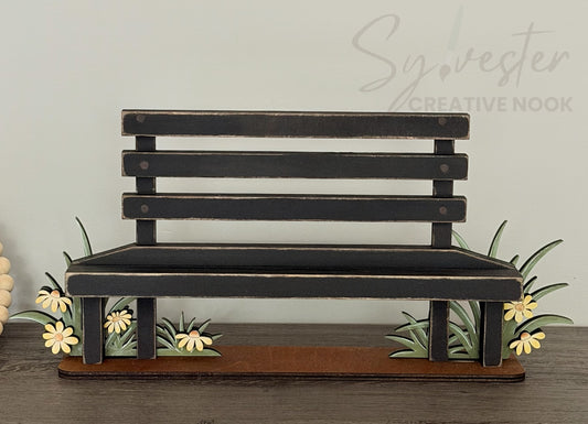 Hand Painted Bench Shelf Sitter for Hanging Shelf Sitters and Hanging Shelf Sitters /Nova Scotia Made