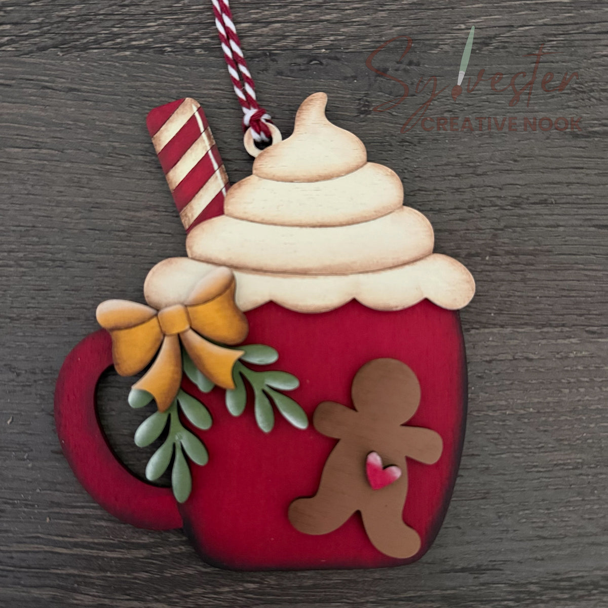 Hot Cocoa With Whip Topping Ornaments / Nova Scotia Painted/ Nova Scotia Made