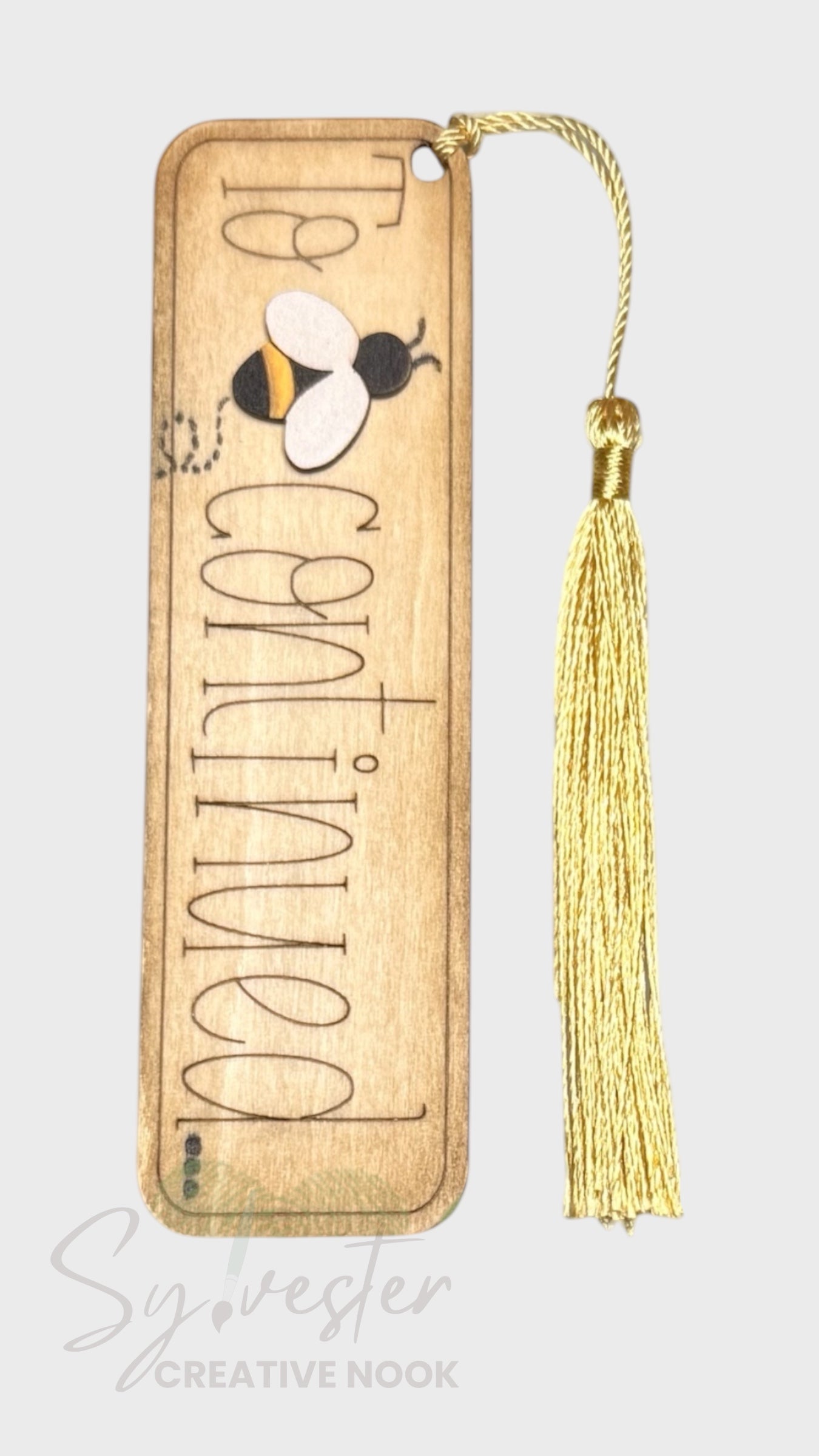 Hand painted wooden bookmark
