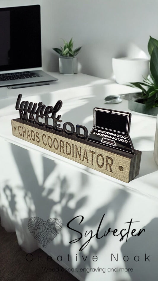 Custom 2inch x 8inch desk name plaque