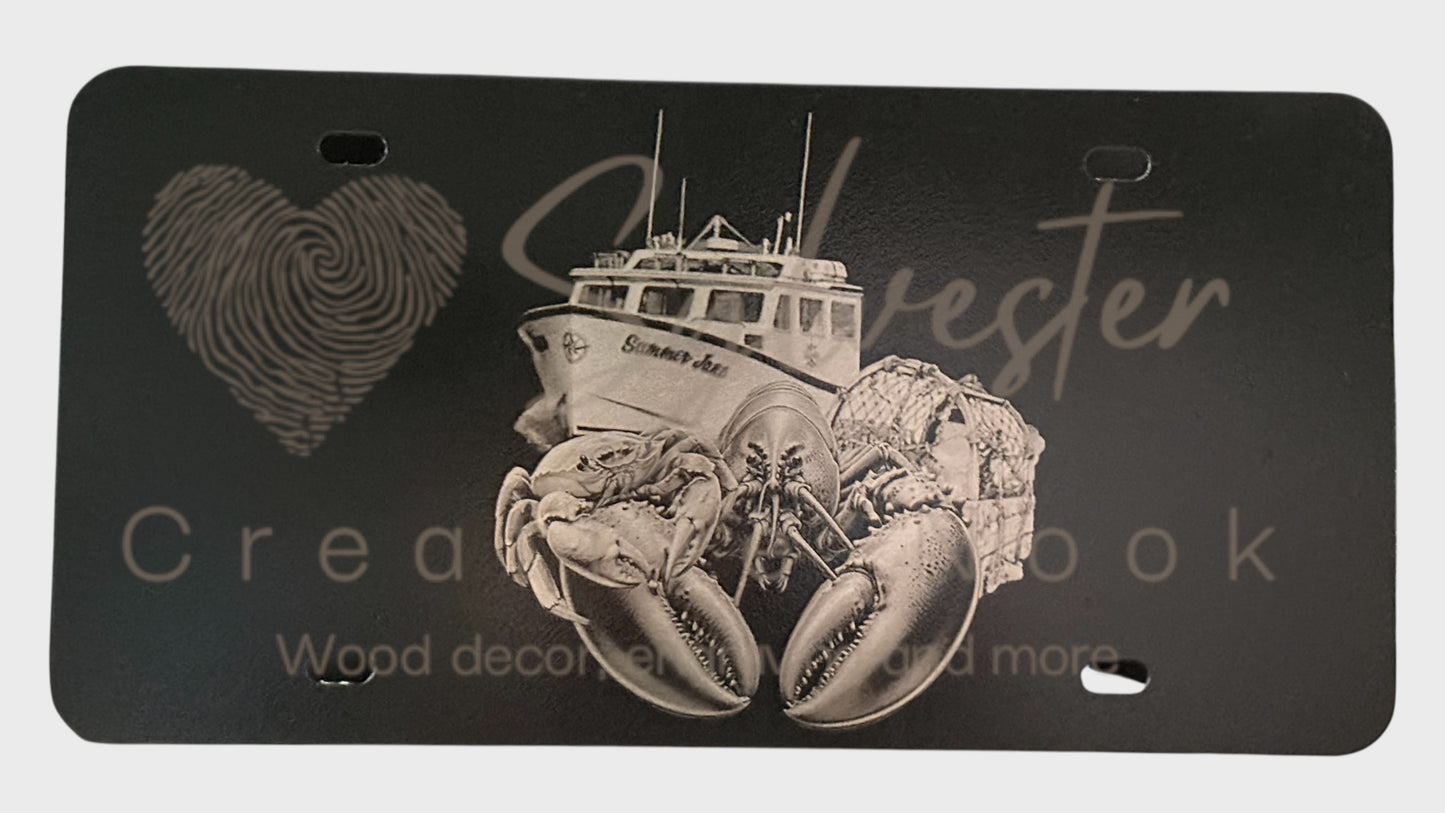 Engraved License Plate