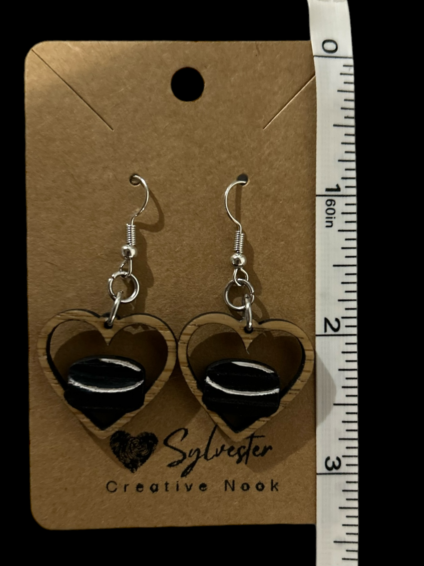 Hockey Puck Wood Earrings