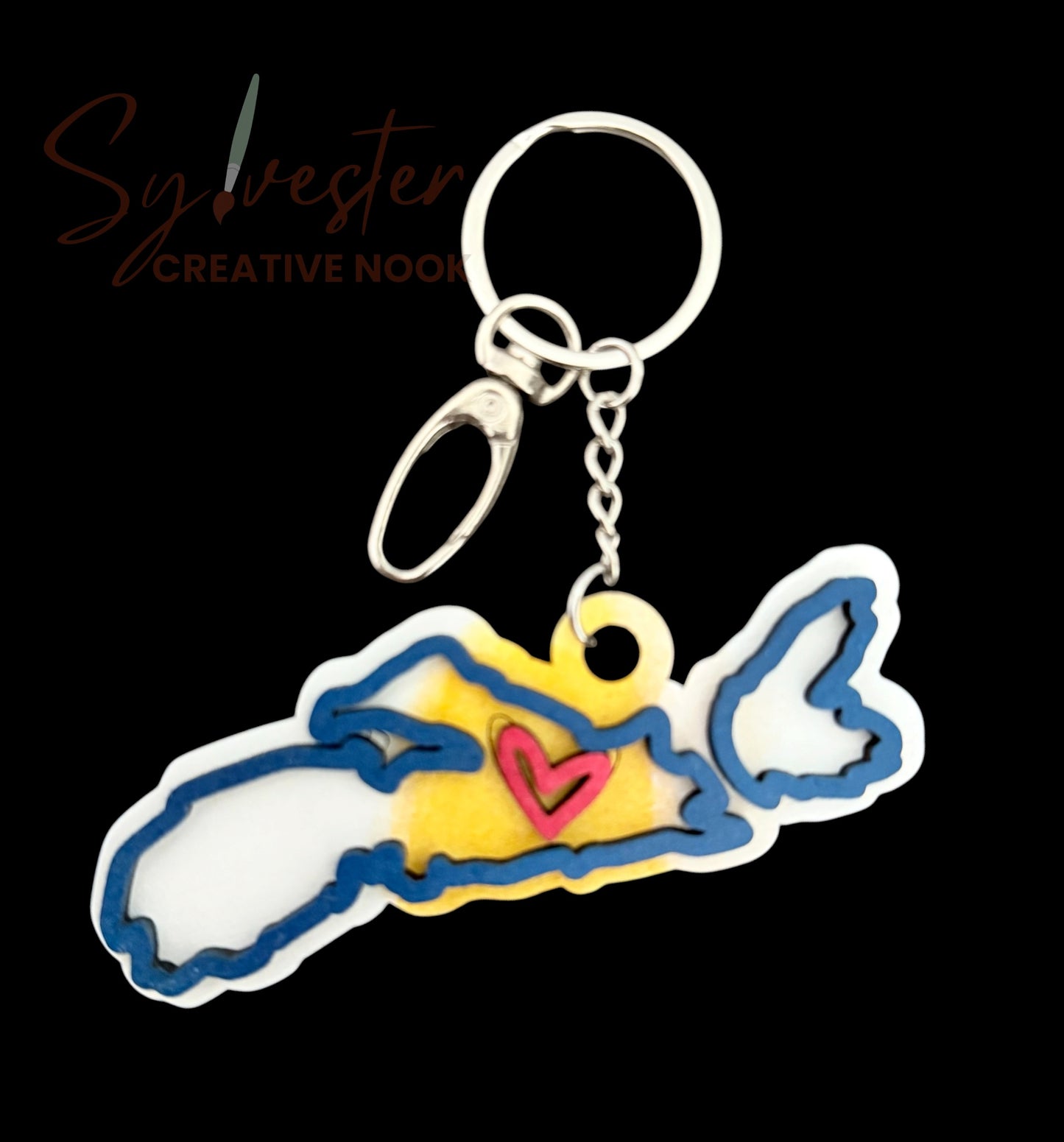 Hand painted wood keychains (multiple designs to chose from)