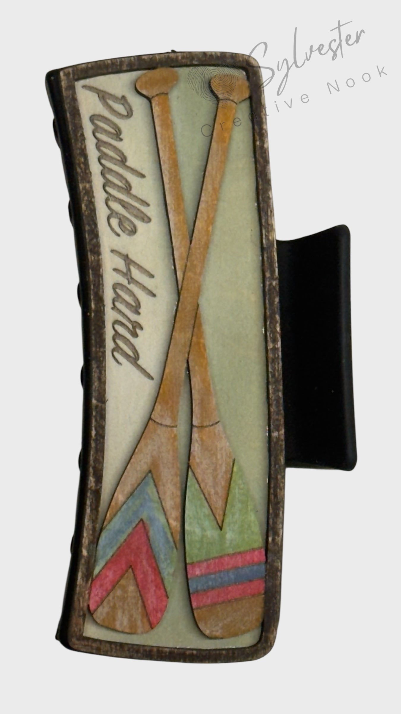 Hand painted 4.1 Inch Claw Hair Clip