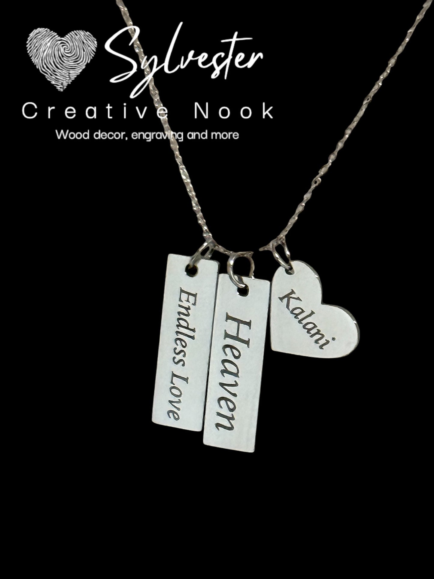 304 Stainless Steel Heart Pendant Personalized Necklace