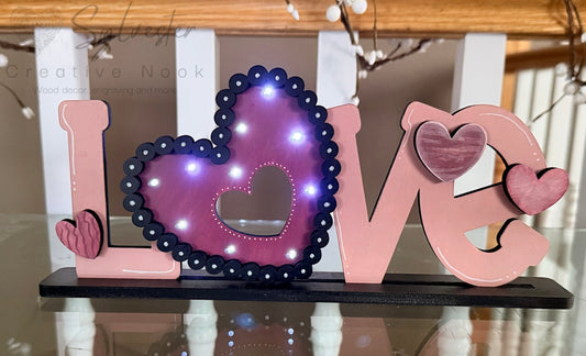 LED Love Shelf Sitter