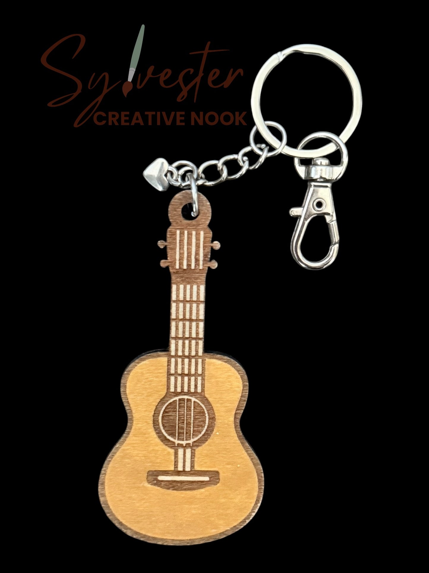 Hand painted wood keychains (multiple designs to chose from)