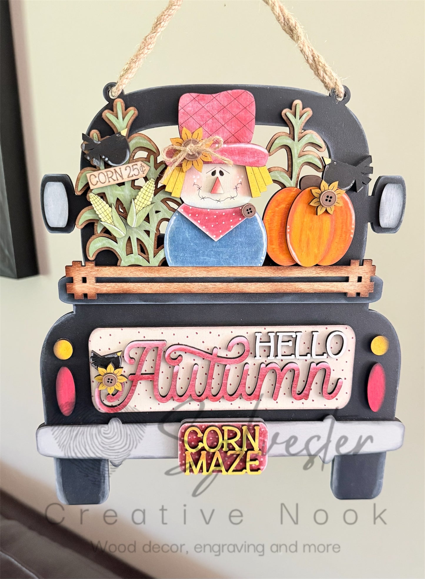 Hand painted interchangeable hanging truck