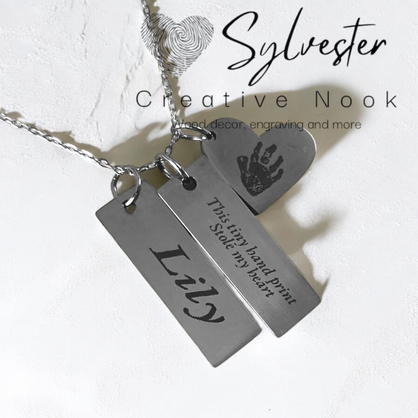 304 Stainless Steel Heart Pendant Personalized Necklace