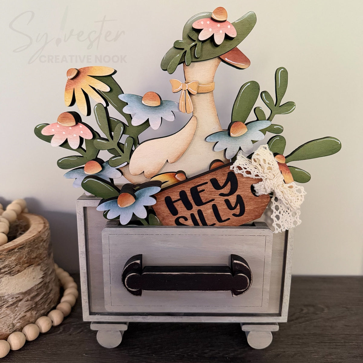 Interchangeable Vintage Box (Greenery Not Included) inserts are interchangeable with the vintage lace box! /Nova Scotia Made