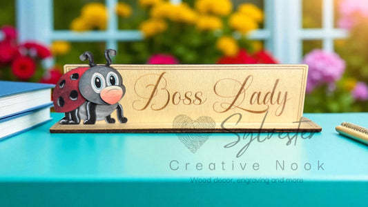 Boss lady desk plaque