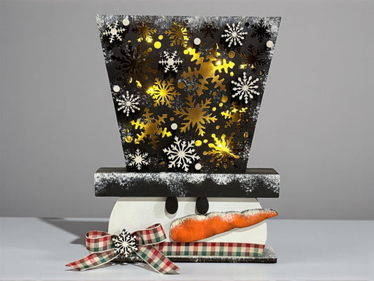 LED Light Snowman Shelf Sitter