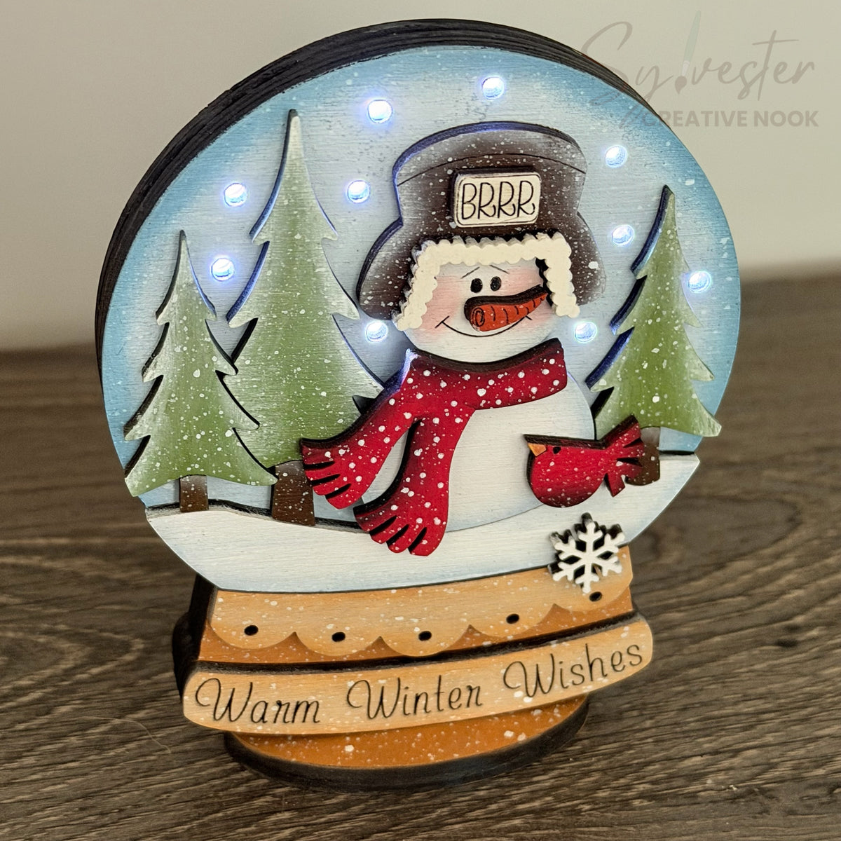 Ornament or Shelf Sitter Snow Globe/ Nova Scotia Made/ Nova Scotia Hand Painted