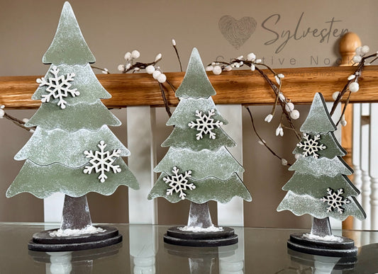 Christmas Tree Shelf Sitter Trio