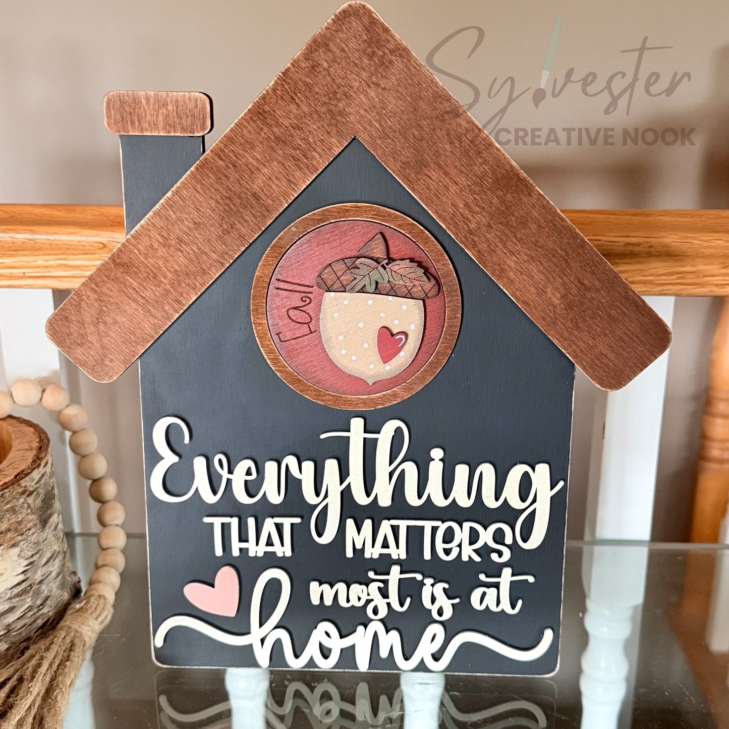 Hand Painted house interchangeable seasons house