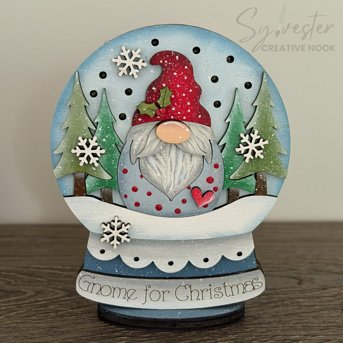 Ornament or Shelf Sitter Snow Globe/ Nova Scotia Made/ Nova Scotia Hand Painted