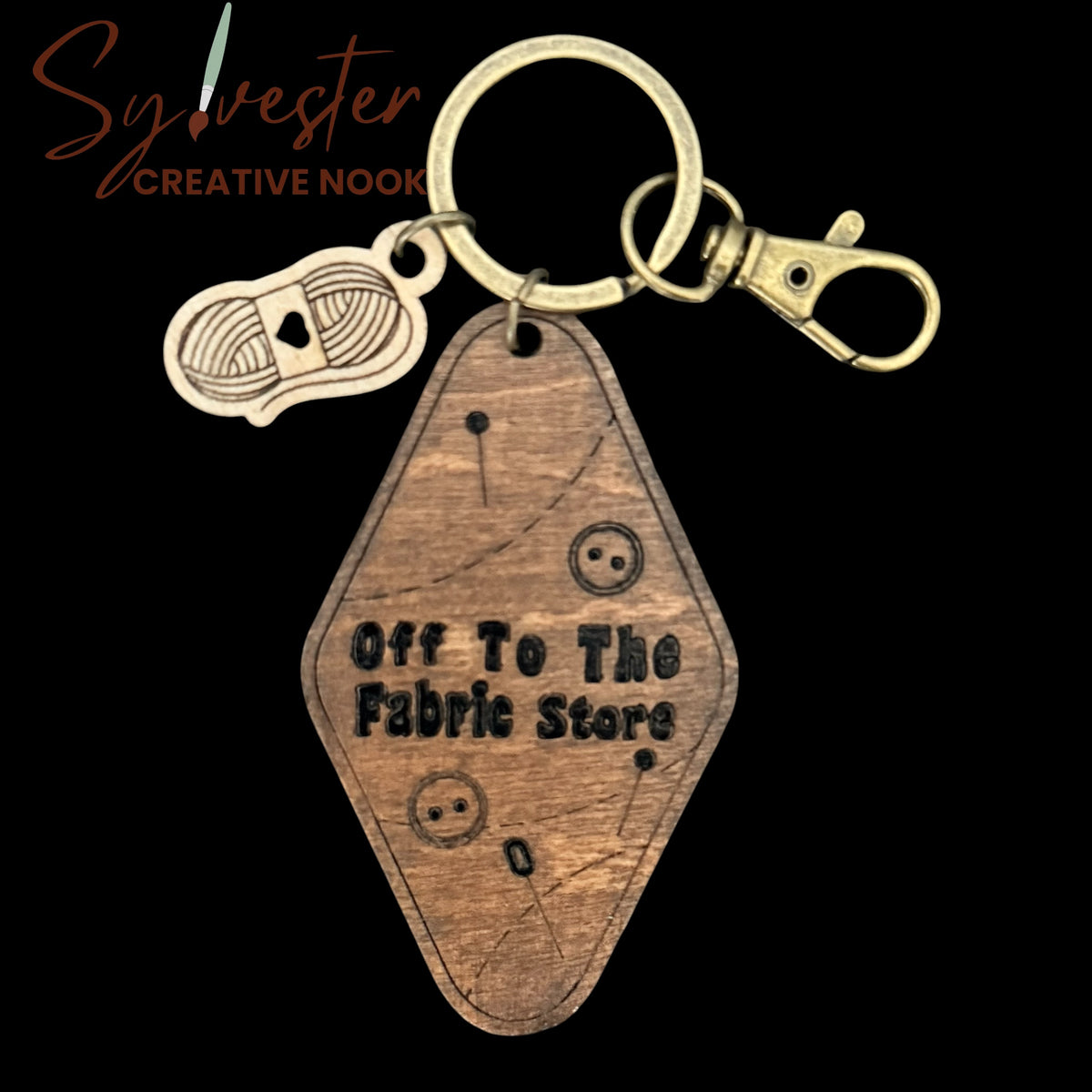 Hand painted wood keychains (multiple designs to chose from)