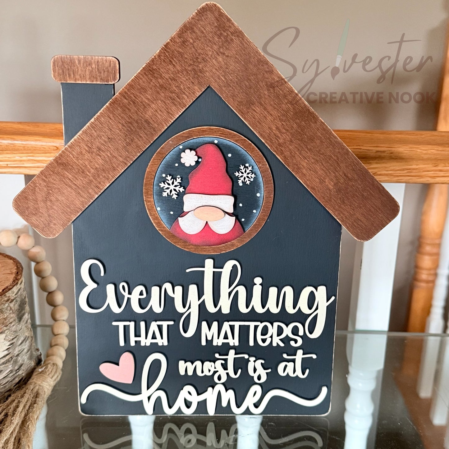Hand Painted house interchangeable seasons house