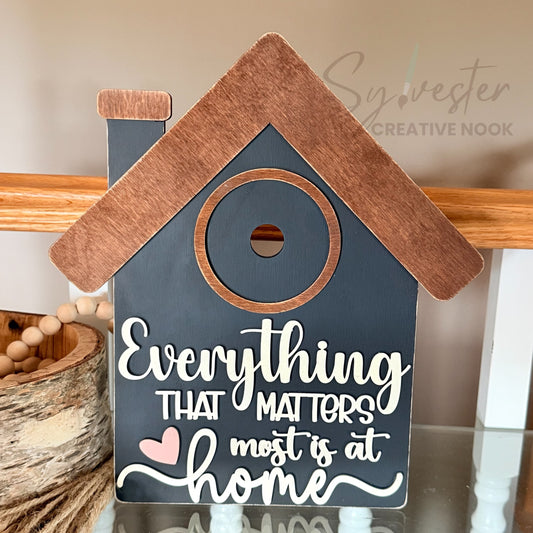 Hand Painted house interchangeable seasons house
