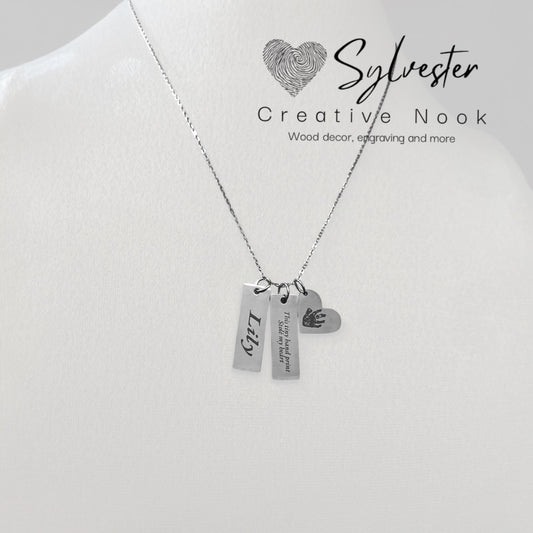 304 Stainless Steel Heart Pendant Personalized Necklace
