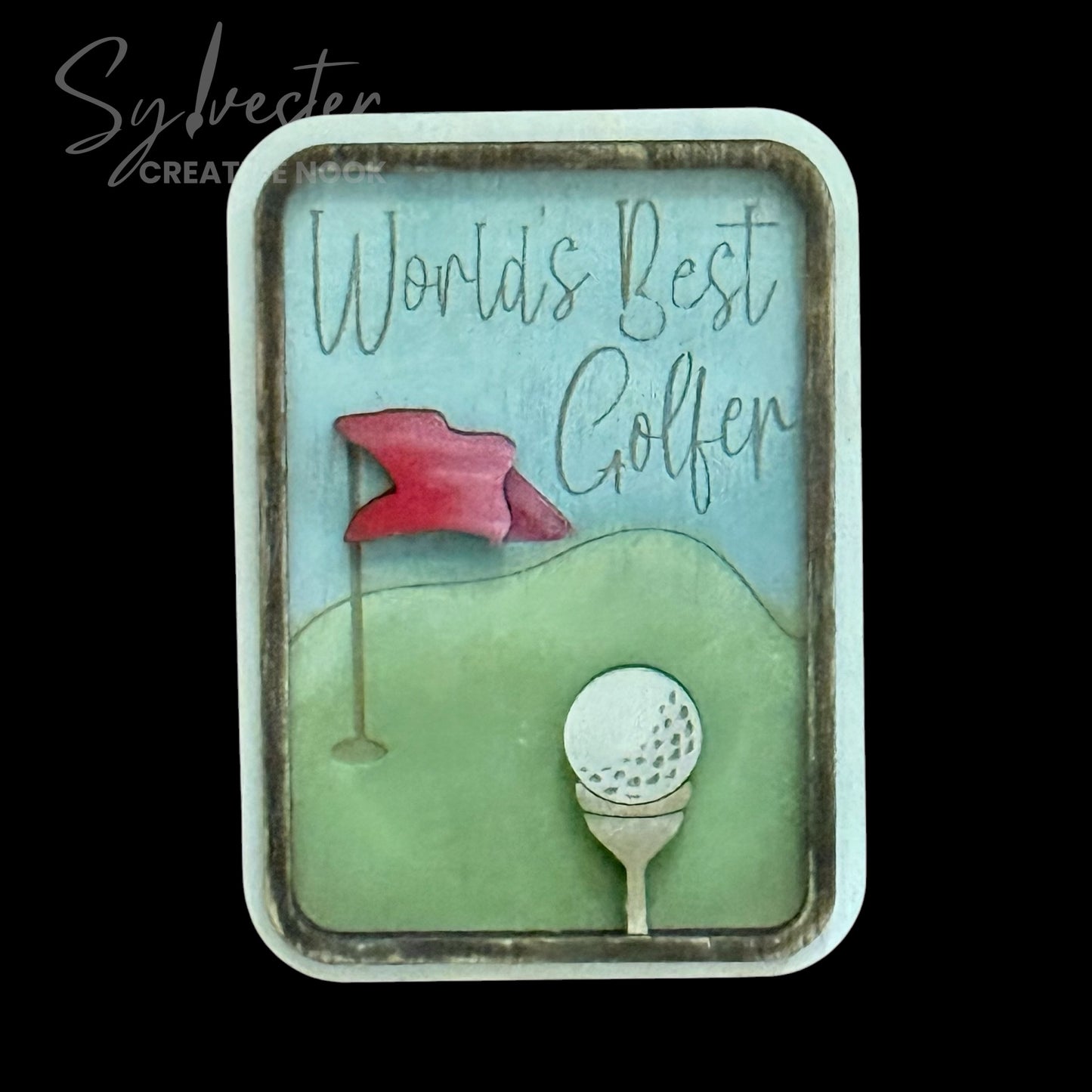 Hand painted layered birch fridge magnet ( buy two of these magnets and get the third one at 50% off)