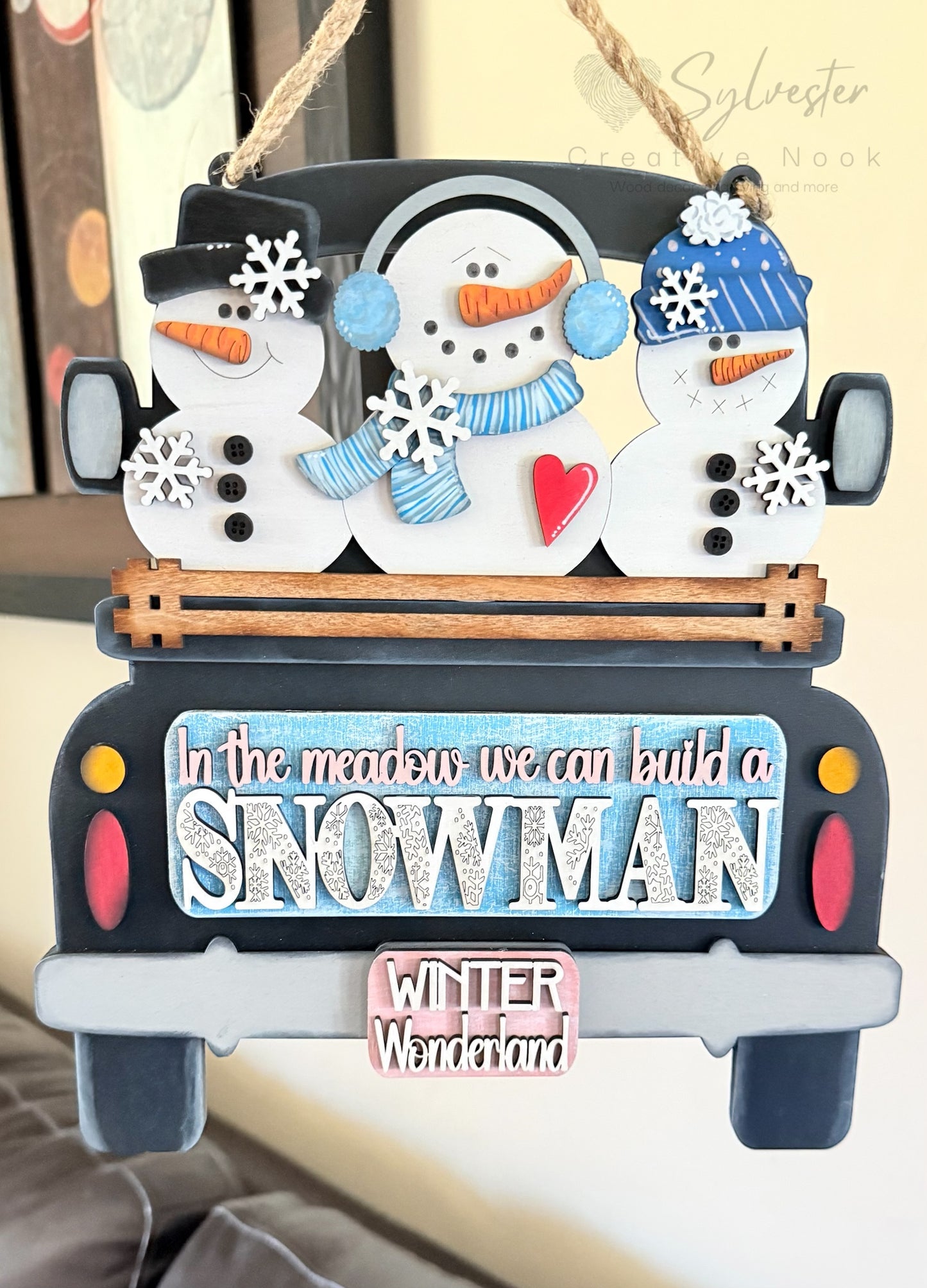 Hand painted interchangeable hanging truck