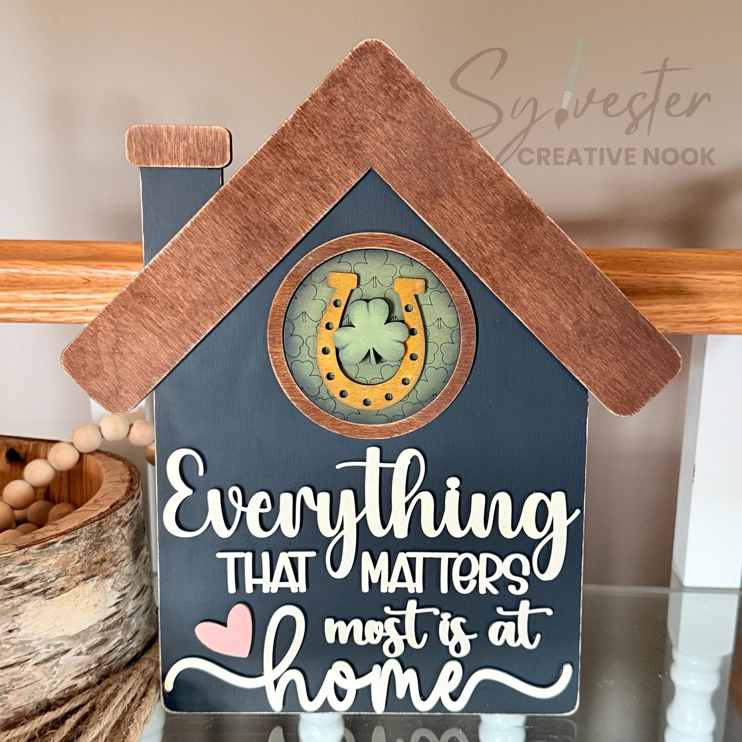 Hand Painted house interchangeable seasons house