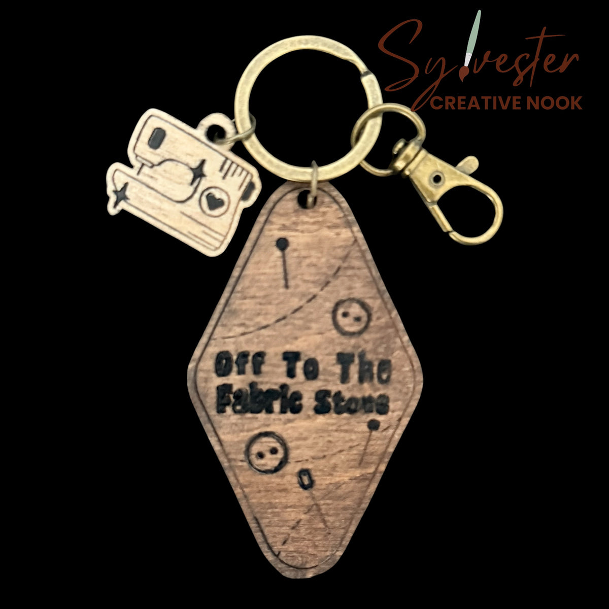 Hand painted wood keychains (multiple designs to chose from)