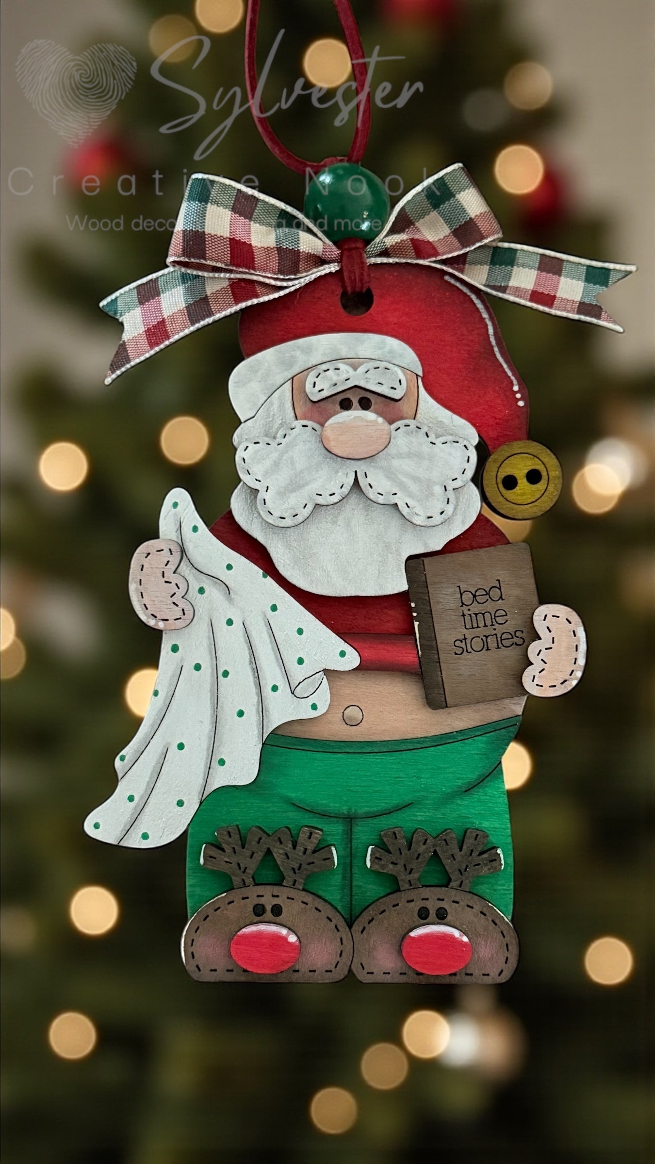 Santa in Pyjamas Ornament