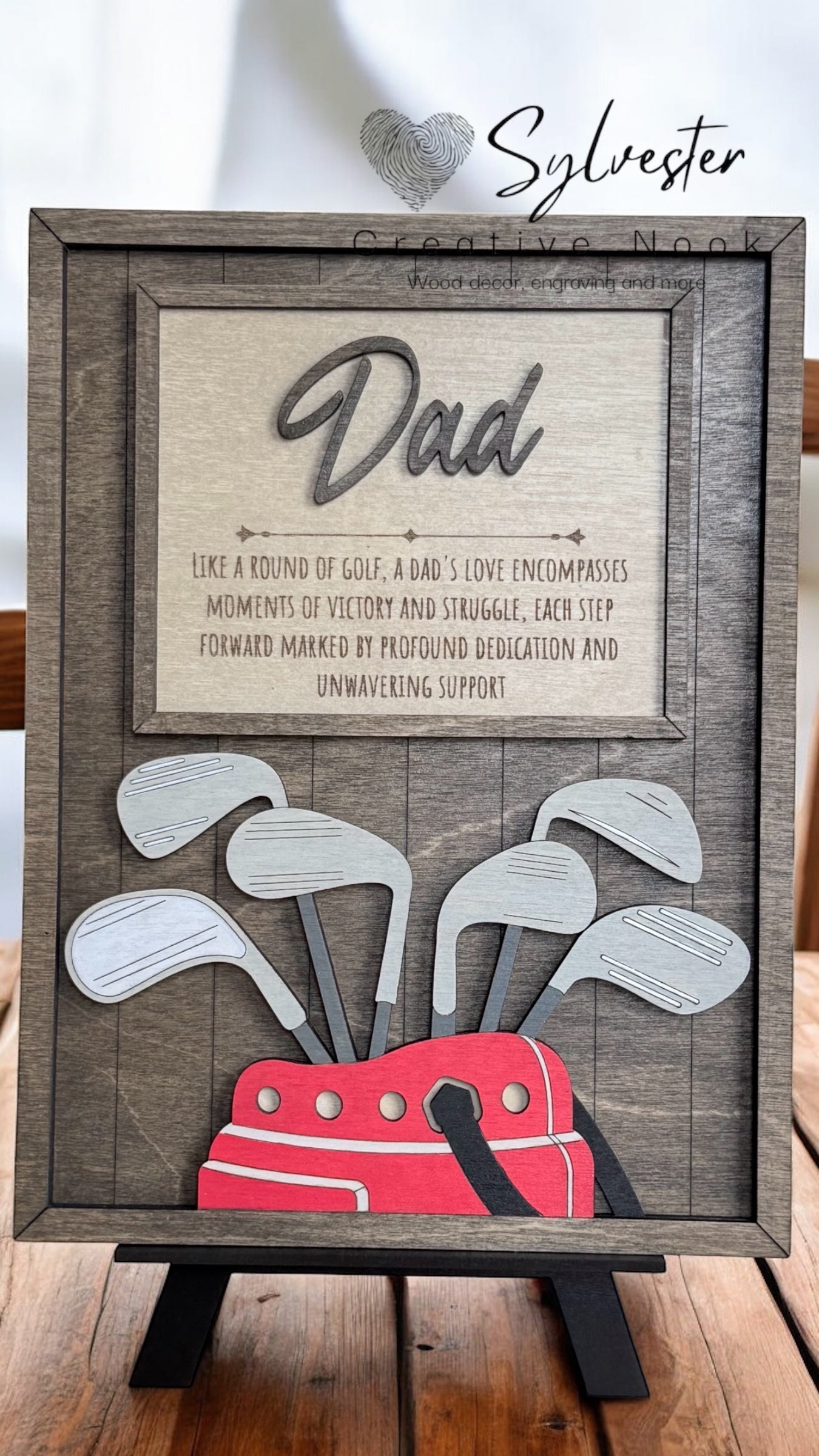 Dad Golf Plaque With Or Without Stand