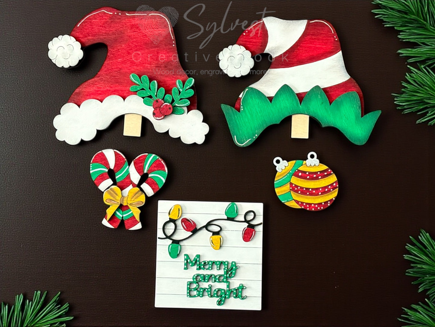 Interchangeable Gnome Pair With Interchangeable sign