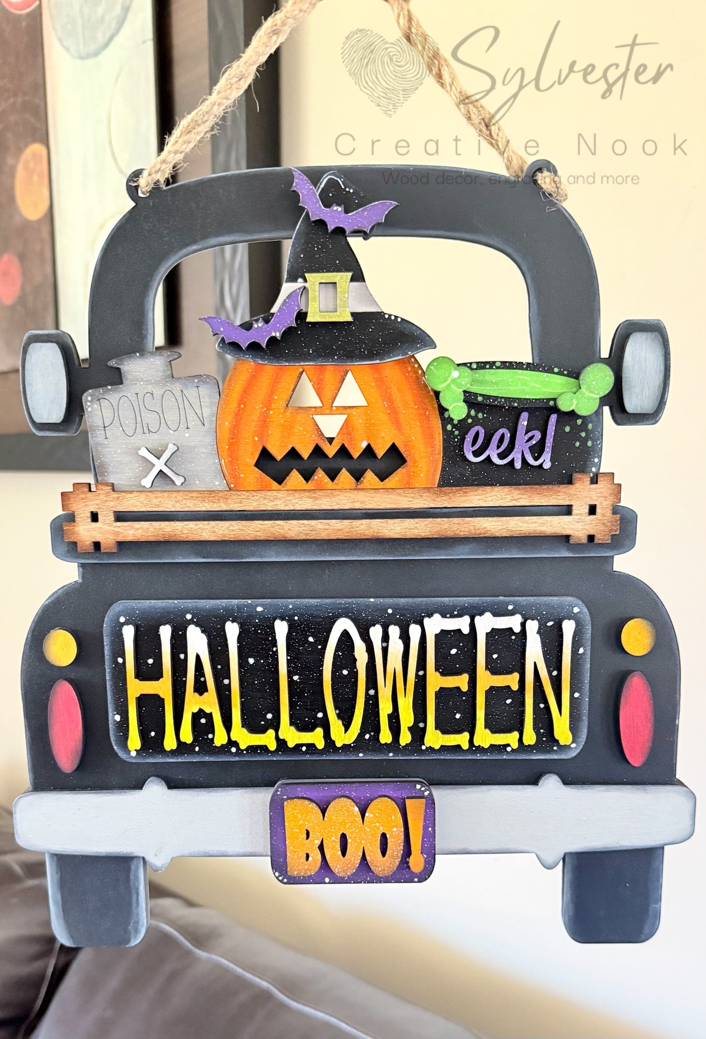 Hand painted interchangeable hanging truck