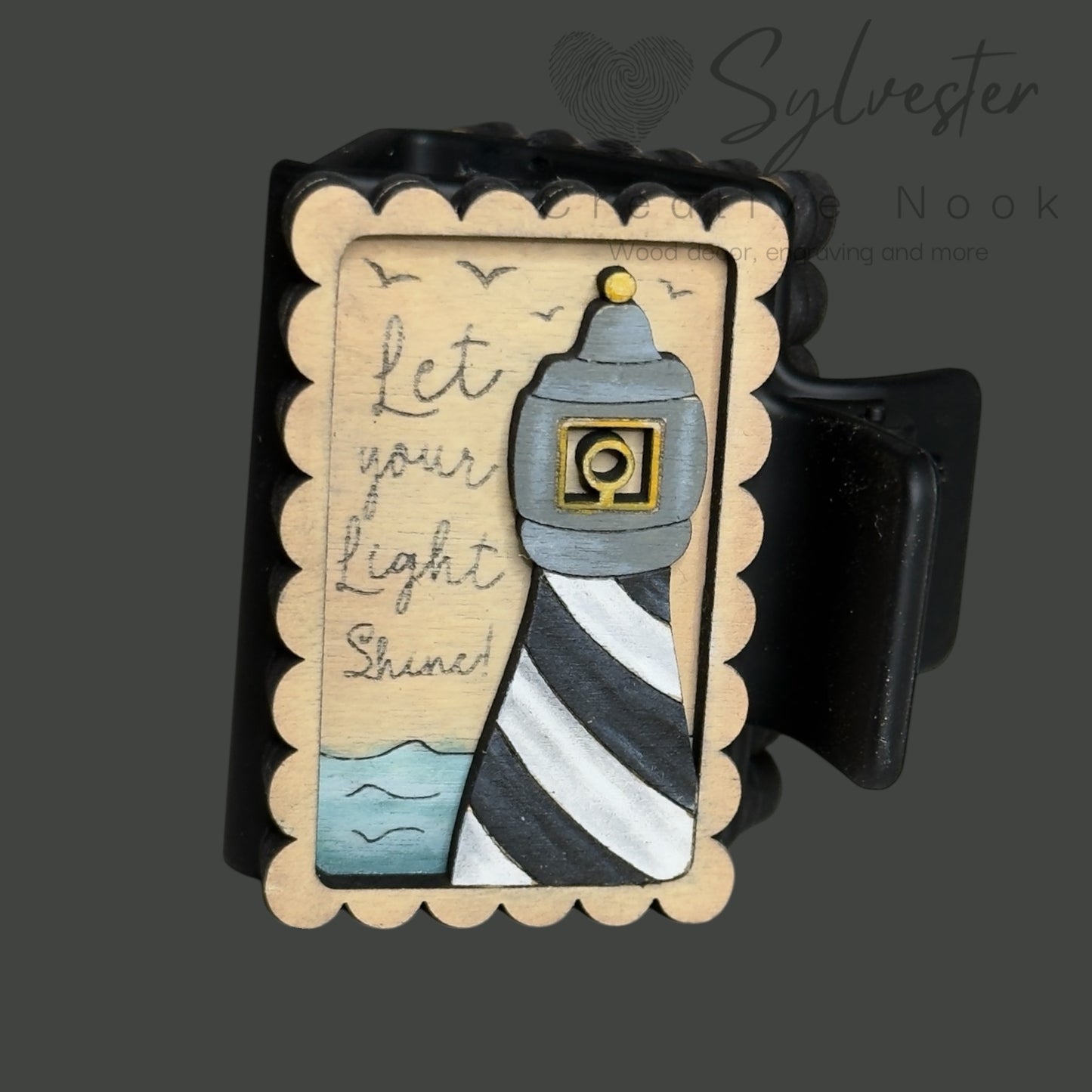 Hand Painted 2 inch Hair Claw Clips