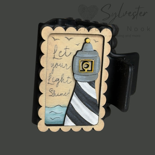 Hand Painted 2 inch Hair Claw Clips