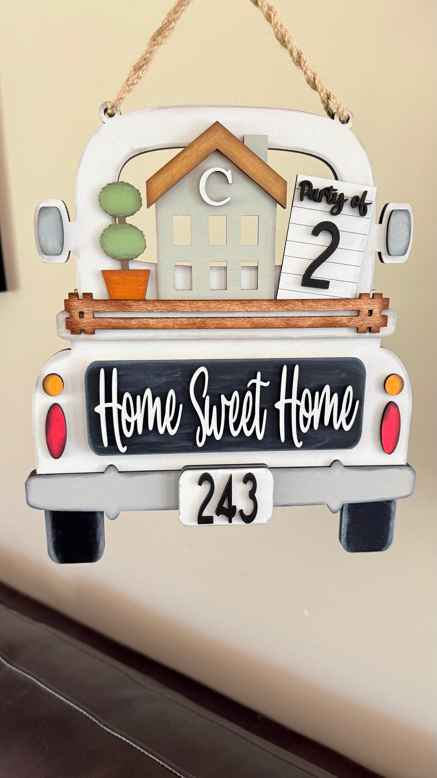 Hand painted interchangeable hanging truck
