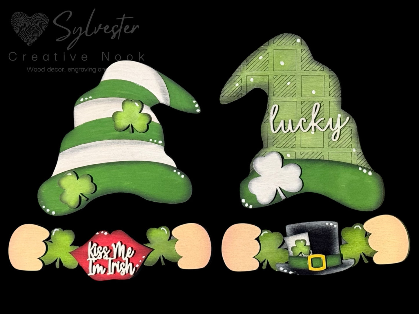 Gnome interchangeable shelf sitter pair