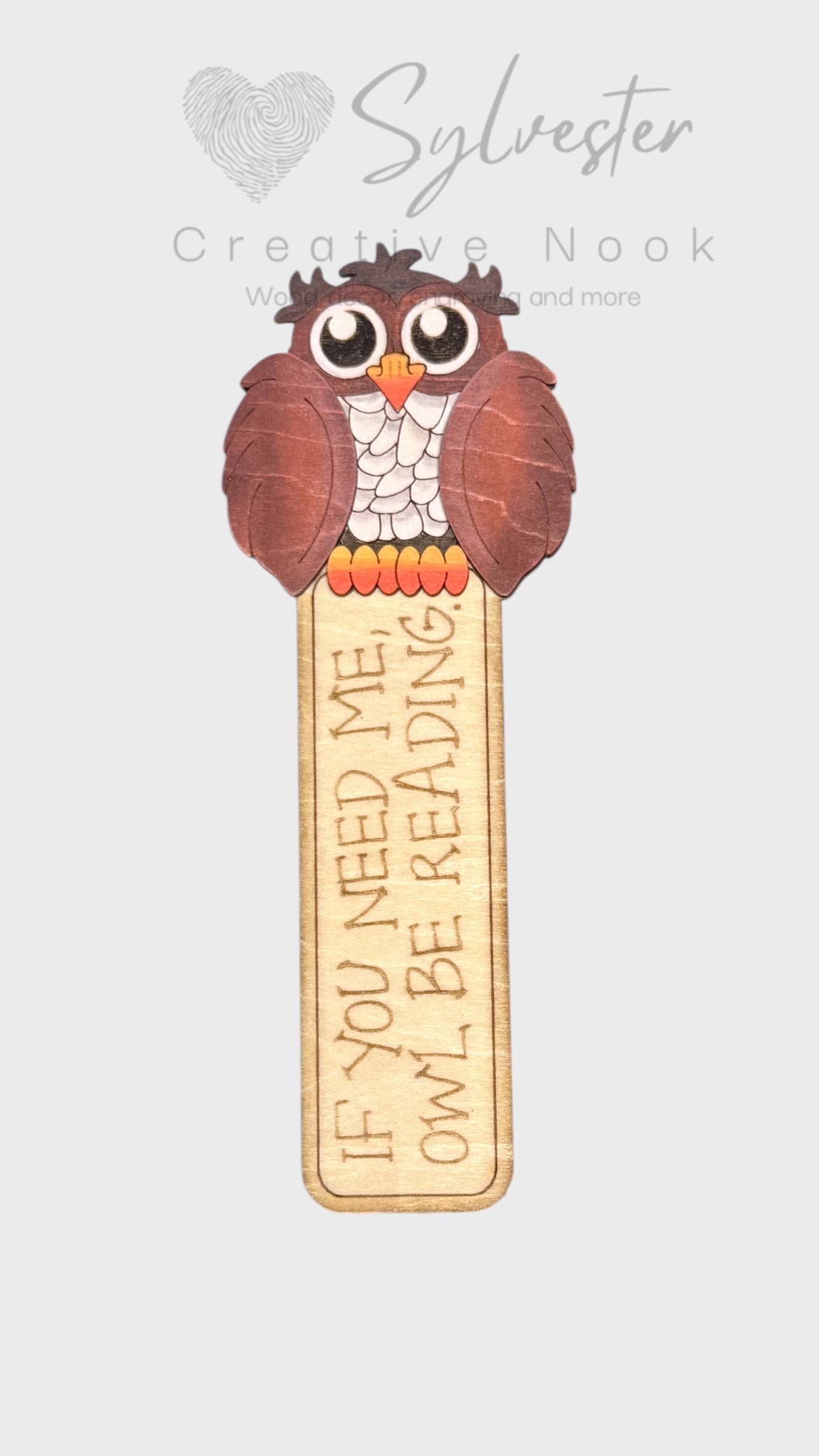 Hand painted wooden bookmark