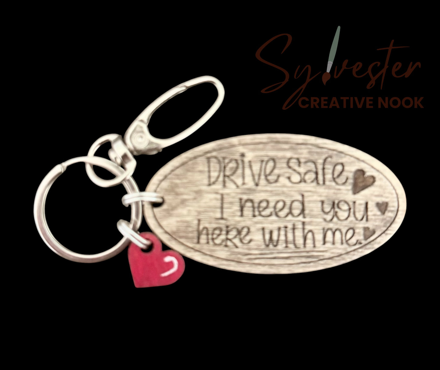 Hand painted wood keychains (multiple designs to chose from)