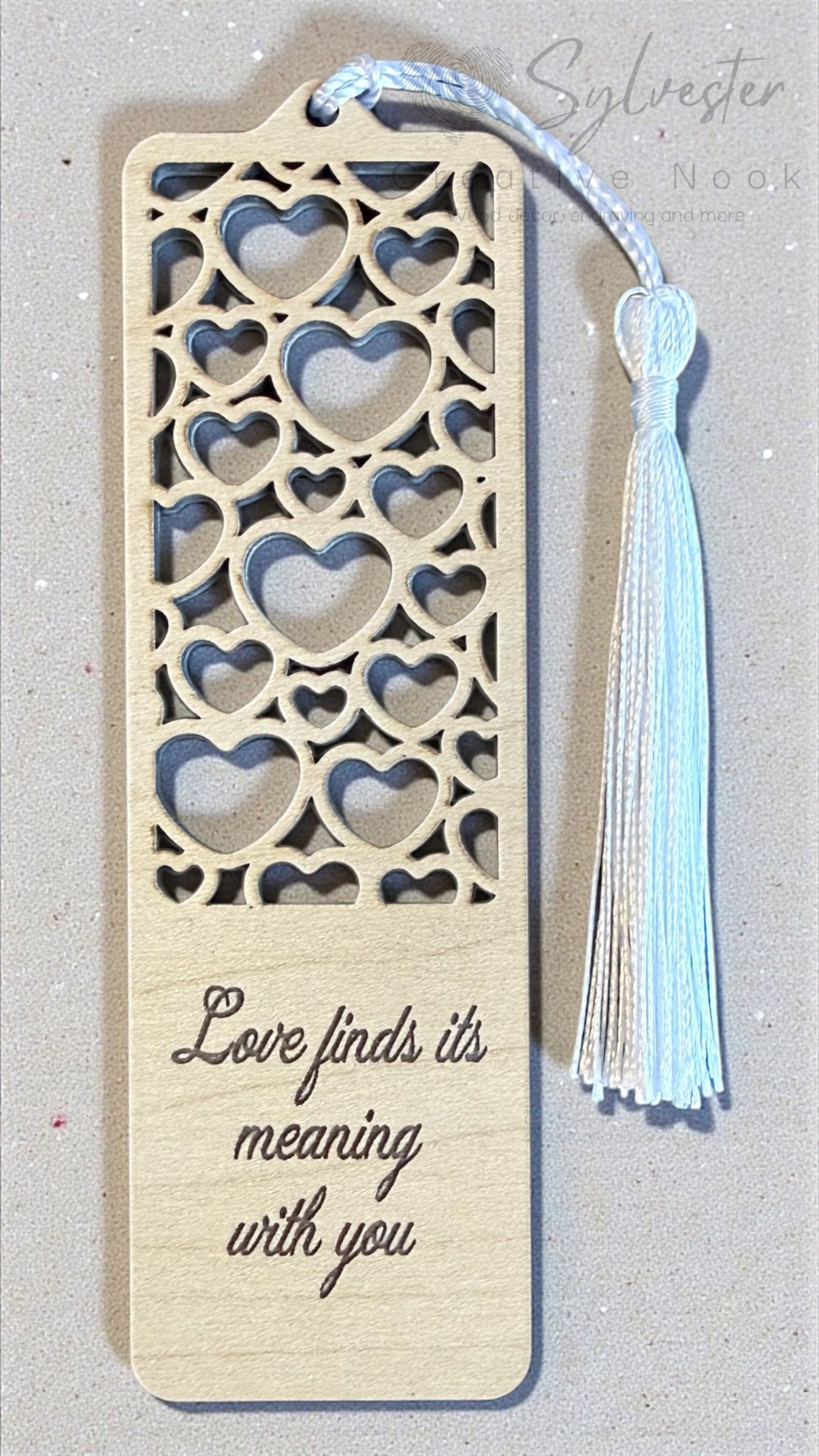 Hand painted wooden bookmark